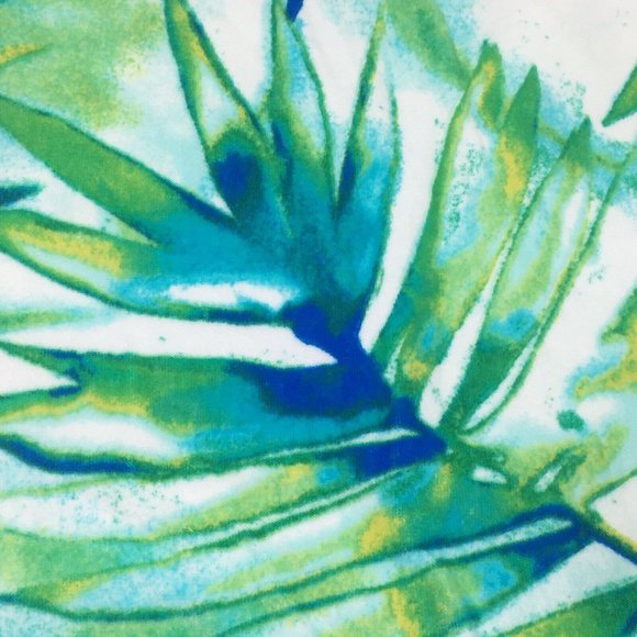 Tommy Bahama Palm Fronds Beach Towel Watercolor Blue Green Tropical Leaf 36x68 - Picture 4 of 10